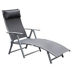 Foto van Zonnestoel - ligbed - zonnebed - ligbedden tuinmeubelen - ligbed tuin - strandstoel - relaxstoel - verstelbare stoel