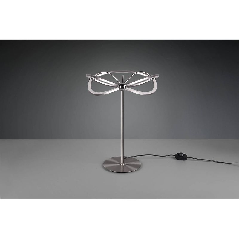 Foto van Moderne tafellamp charivari - metaal - grijs