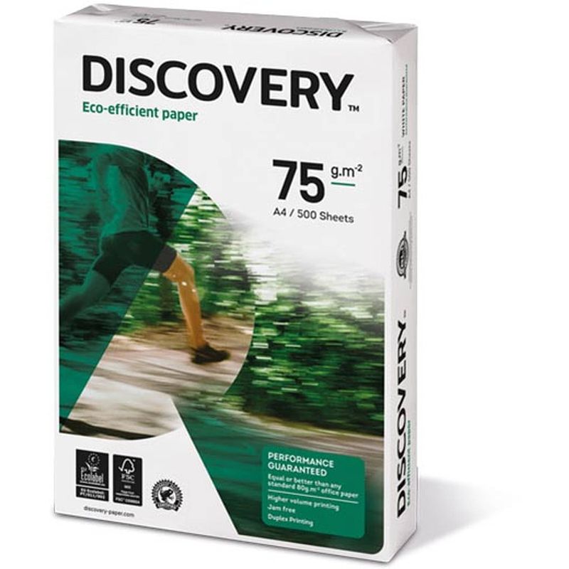 Foto van Discovery kopieerpapier ft a4, 75 g, pak van 500 vel