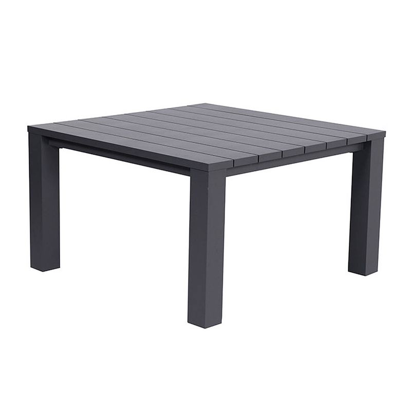 Foto van Garden impressions plaza lounge dining tuintafel 120x120xh68 cm donker grijs