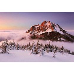 Foto van Wizard+genius snowy mountain peak vlies fotobehang 384x260cm 8-banen
