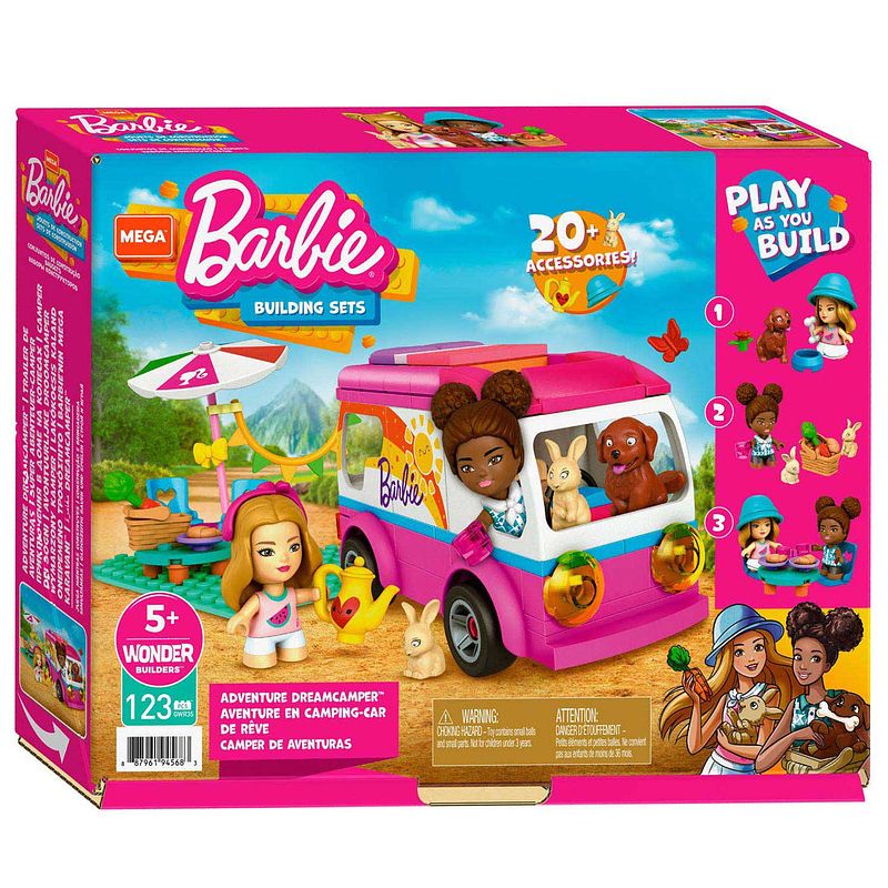 Foto van Mega bloks - mega construx barbie bouwset - avontuurlijke droomcamper