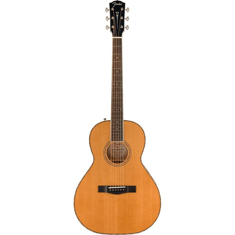 Foto van Fender ps-220e parlor natural cedar top fsr elektrisch-akoestische westerngitaar met koffer