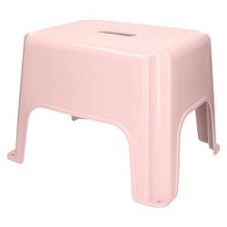 Foto van Plasticforte keukenkrukje/opstapje - handy step - roze - kunststof - 40 x 30 x 28 cm - huishoudkrukjes