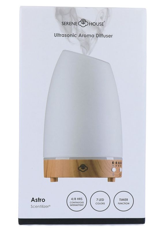 Foto van Serene glazen diffuser astro wit