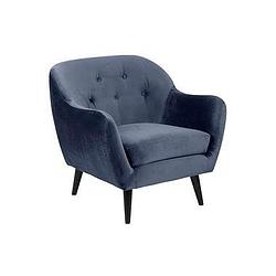 Foto van Fauteuil lucera - stof letto - donkerblauw - leen bakker