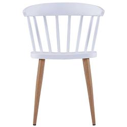 Foto van The living store eetkamerstoelen - 2-delige set - pp - wit - 52x47x75 cm