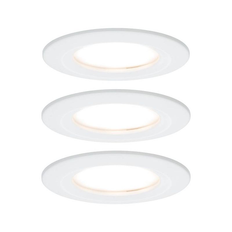 Foto van Paulmann nova inbouwlamp voor badkamer set van 3 stuks led led 18 w ip44 wit (mat)