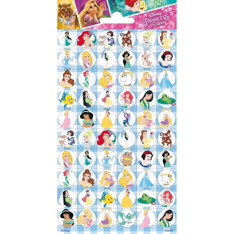 Foto van Funny products stickers princess 20 x 10 cm papier 60 stuks