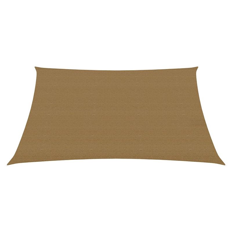 Foto van The living store schaduwdoek hdpe - 4/5 x 3 m - taupe