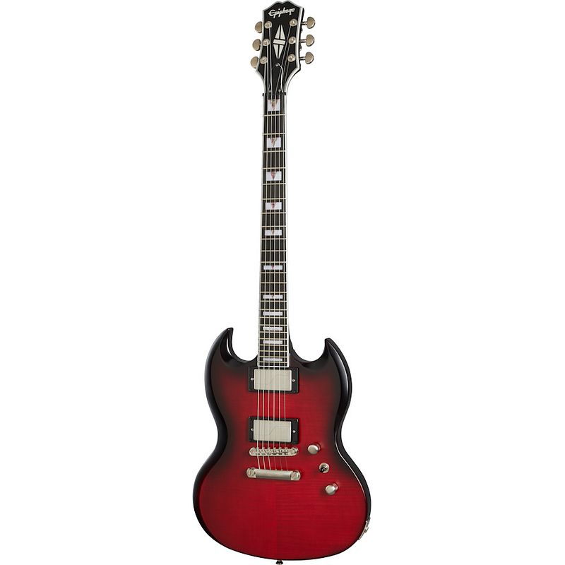 Foto van Epiphone sg prophecy red tiger aged gloss elektrische gitaar