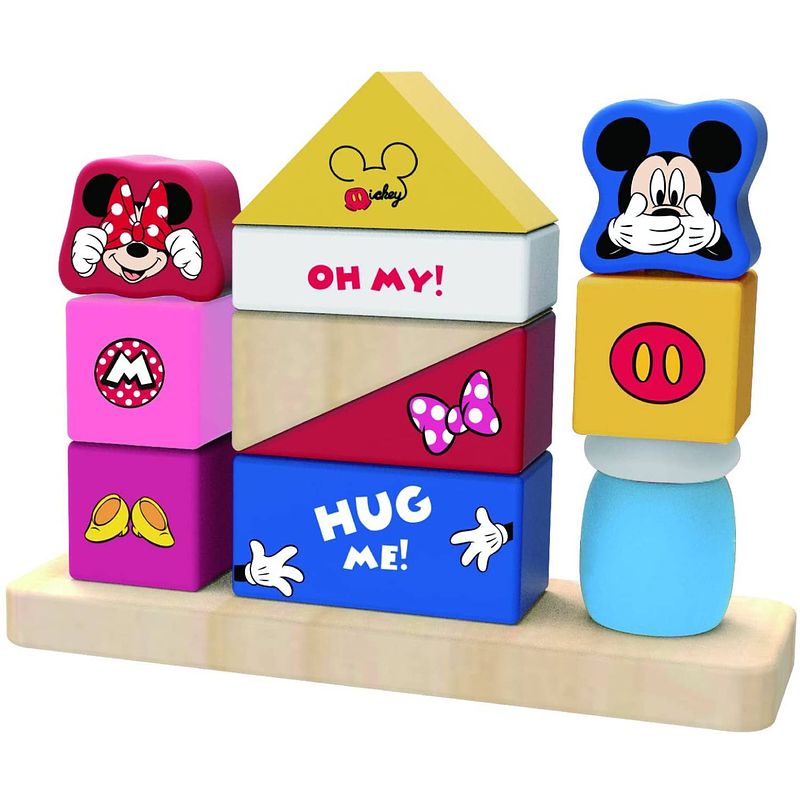 Foto van Disney blokkenset mickey mouse junior 18,5 x 14 cm hout 13-delig