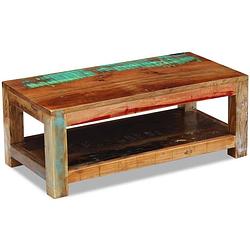 Foto van Vidaxl salontafel massief gerecycled hout 90x45x35 cm