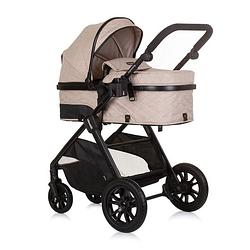 Foto van Chipolino harmony opvouwbare 3 in 1 kinderwagen met luiertas macadamia