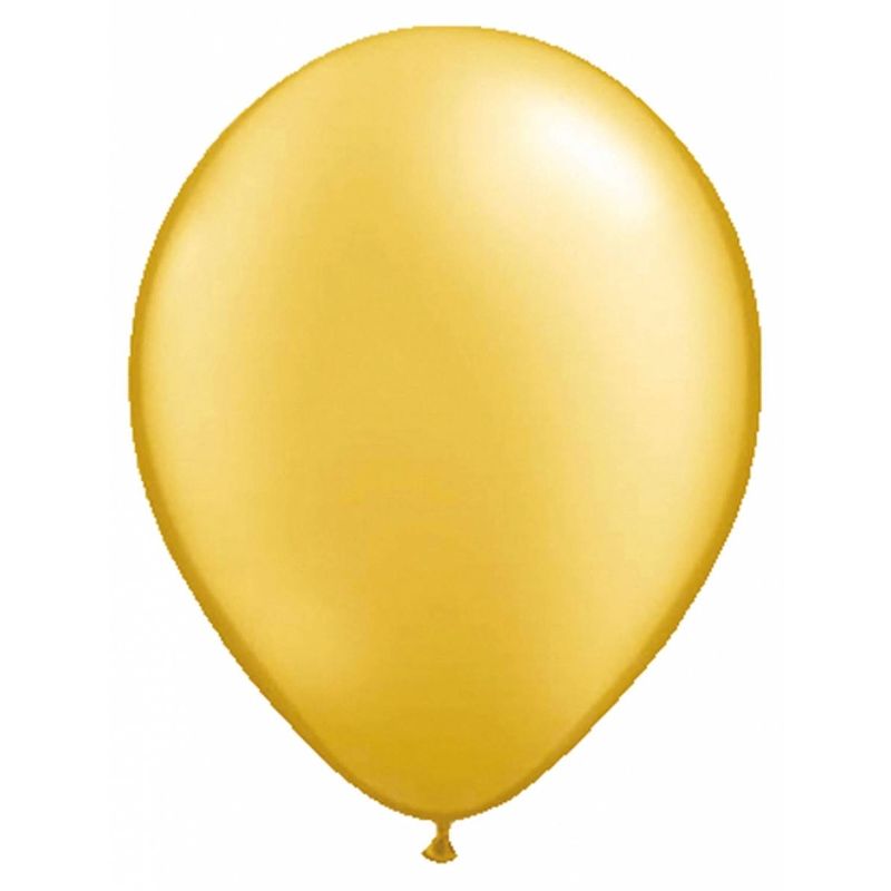 Foto van 50x stuks ballonnen metallic goud 30 cm - ballonnen