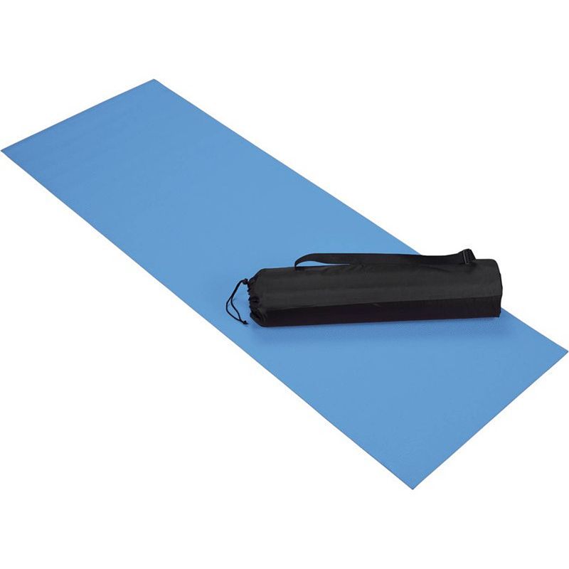 Foto van Blauwe yoga/fitness mat 60 x 170 cm - fitnessmat