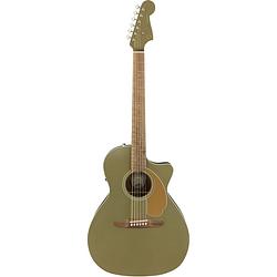 Foto van Fender newporter player olive satin elektrisch-akoestisch