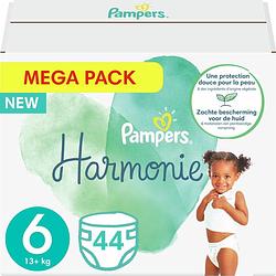 Foto van Pampers - harmonie pure - maat 6 - mega pack - 44 luiers