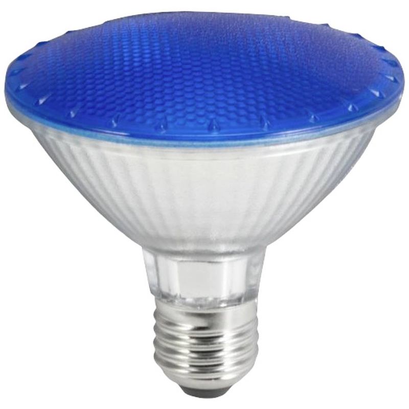 Foto van Omnilux 88043030 led-lamp e27 11 w blauw (ø x l) 95 mm x 92 mm 1 stuk(s)