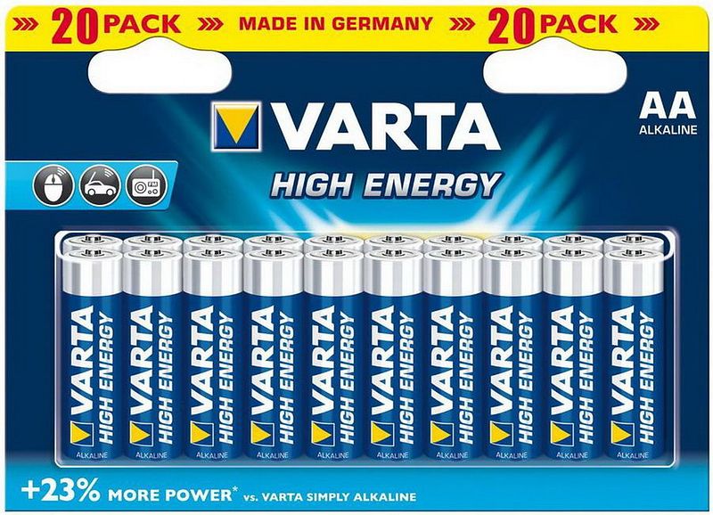 Foto van 20 x aa varta alkaline batterijen - longlife power- 4906