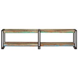 Foto van The living store tv-kast - massief gerecycled hout - metalen frame - 160 x 30 x 40 cm