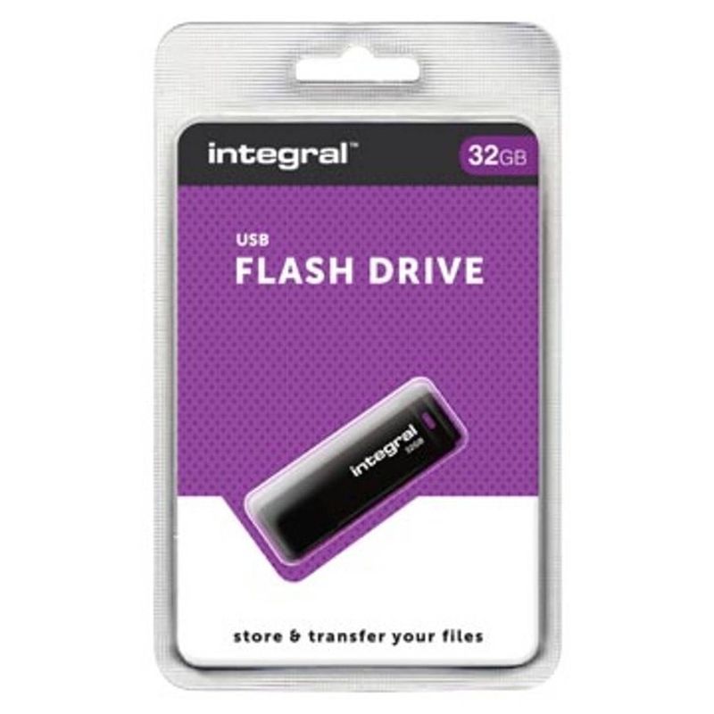 Foto van Integral usb 2.0 stick, 32 gb, zwart