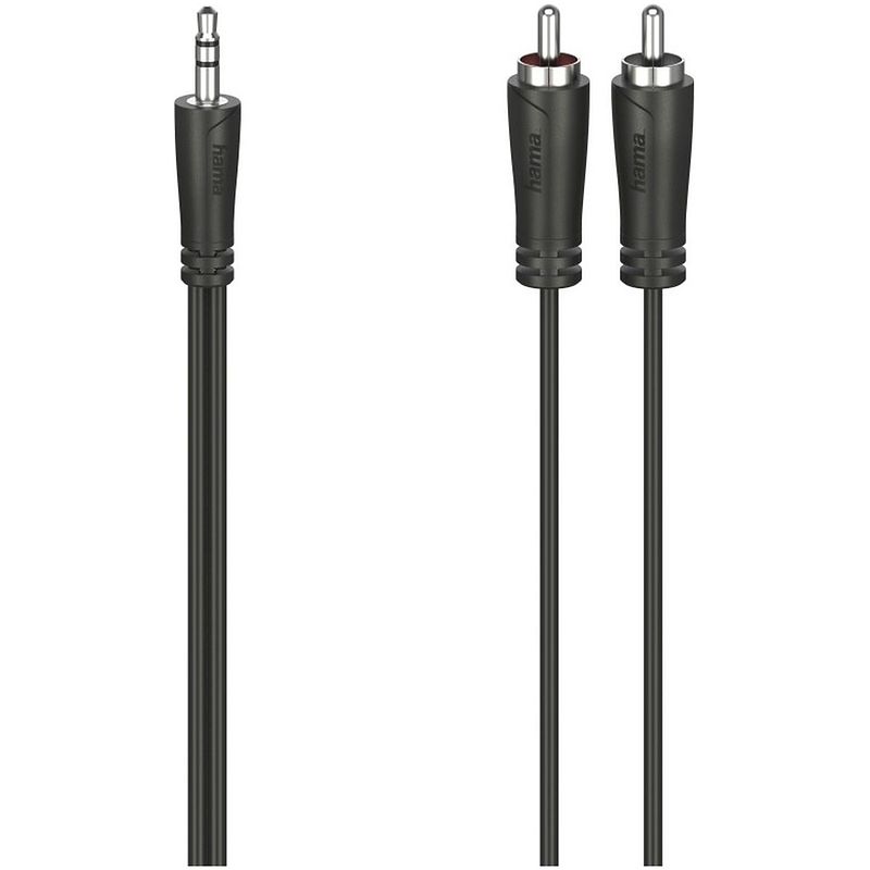 Foto van Hama audiokabel, 3,5-mm-jack-stekker - 2 cinch-stekker, stereo, 3,0 m mini jack kabel