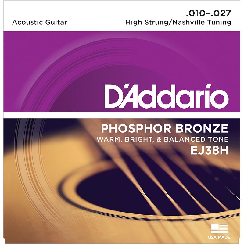 Foto van D'saddario ej38h snarenset voor akoestische nashville tuning