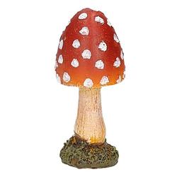Foto van Decoratie paddenstoel vliegenzwam 8 cm - tuinbeelden