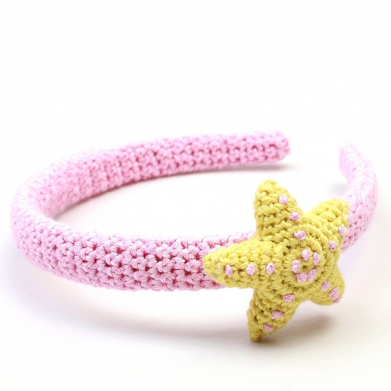 Foto van Naturezoo haarband ster roze/geel