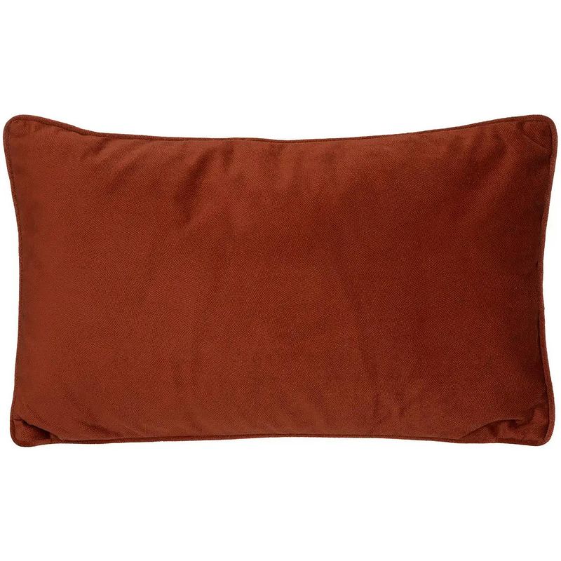 Foto van Atmosphera bank/sierkussens huiskamer sophia - 30 x 50 cm - terracotta - polyester - met rits - sierkussens