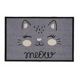 Foto van Md entree - schoonloopmat - impression meow grey - 40 x 60 cm