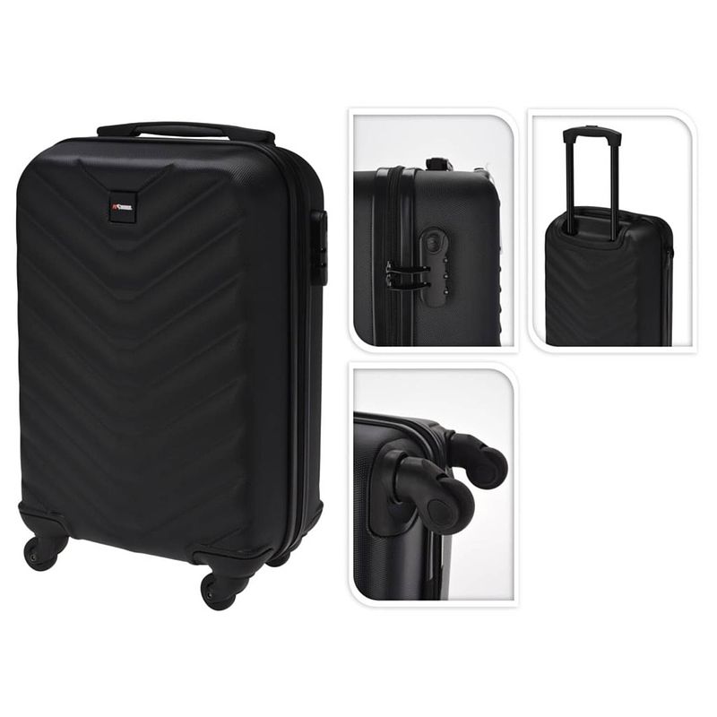 Foto van Proworld koffer ruitpatroon 28 l zwart