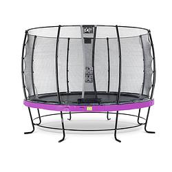 Foto van Exit elegant trampoline met veiligheidsnet economy rond - 427 cm - paars