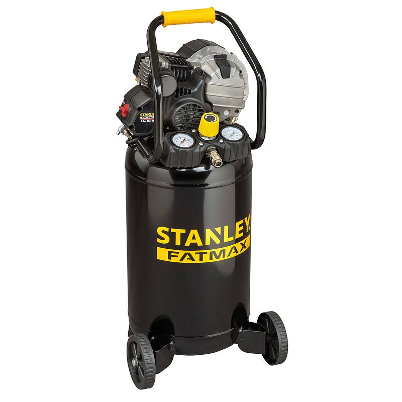 Foto van Stanley compressor hy 227/10/30v fmxc - luchtcompressor 10 bar - 30l - met handgreep - zwart