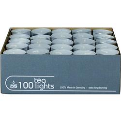 Foto van 100x theelichten wit 5 branduren in doos - waxinelichtjes