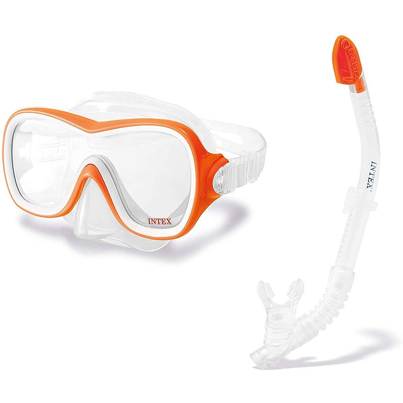 Foto van Intex snorkelset wave rider oranje 2-delig