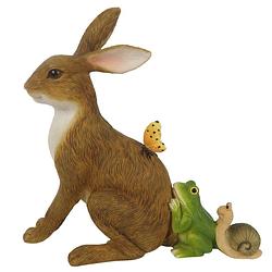 Foto van Clayre & eef decoratie konijn 14*5*13 cm bruin kunststof decoratief