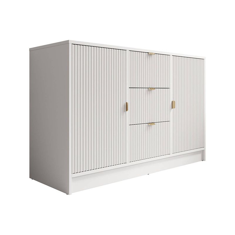 Foto van Meubella dressoir tavares - wit - 118 cm