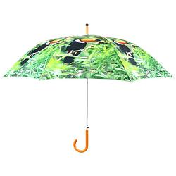 Foto van Esschert design paraplu toekan 120 x 96 cm polyester groen