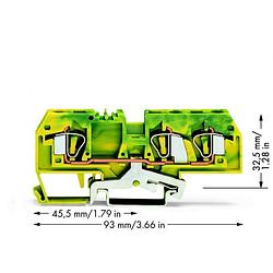 Foto van Wago 282-687/999-950 aardingsklem 8 mm spanveer toewijzing: terre groen, geel 25 stuk(s)