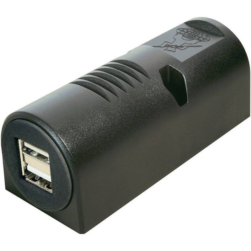 Foto van Procar 67323501 usb aansluiting opbouw 2 voudig stroombelasting (max.): 5 a geschikt voor usb-a