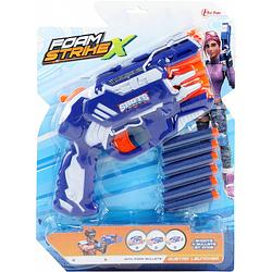 Foto van Toi-toys foam-pistool foam strike x junior blauw 7-delig