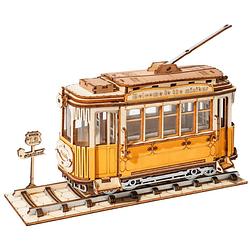 Foto van Robotime tram tg505 - houten modelbouw