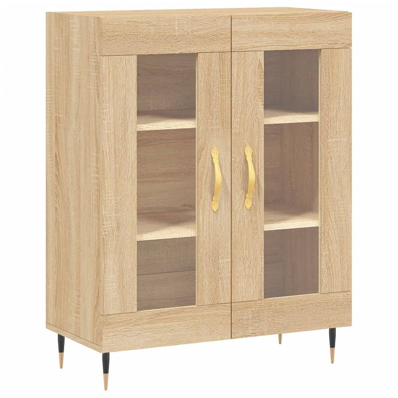 Foto van Vidaxl dressoir 69,5x34x90 cm bewerkt hout sonoma eikenkleurig