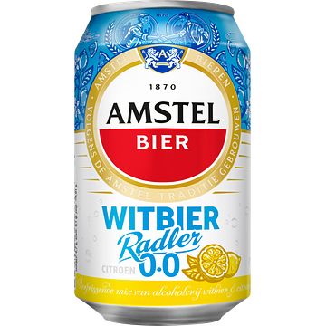 Foto van Amstel witbier radler 0.0 bier blik 330ml bij jumbo