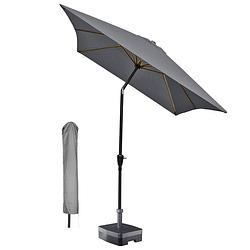 Foto van Kopu® rechthoekige parasol bilbao 150x250 cm met hoes - grey