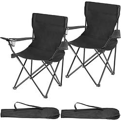 Foto van Tectake - set van 2 campingstoelen - gil zwart - 403875