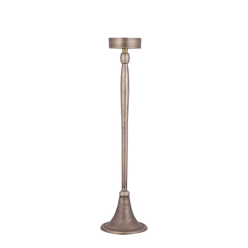 Foto van Ptmd zival brass casted alu candleholder round high