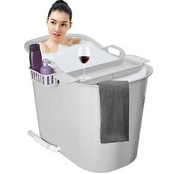 Foto van Lifebath - zitbad nancy - 200l - bath bucket - inclusief badrek - wit
